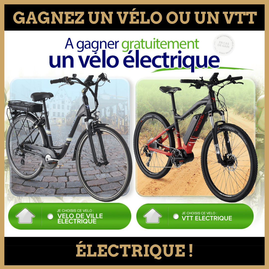 Concours : Gagnez un Vélo ou un VTT électrique !