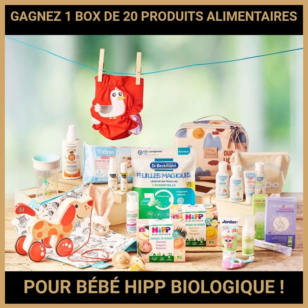 CONCOURS : GAGNEZ 1 BOX DE 20 PRODUITS ALIMENTAIRES POUR BÉBÉ HIPP BIOLOGIQUE !