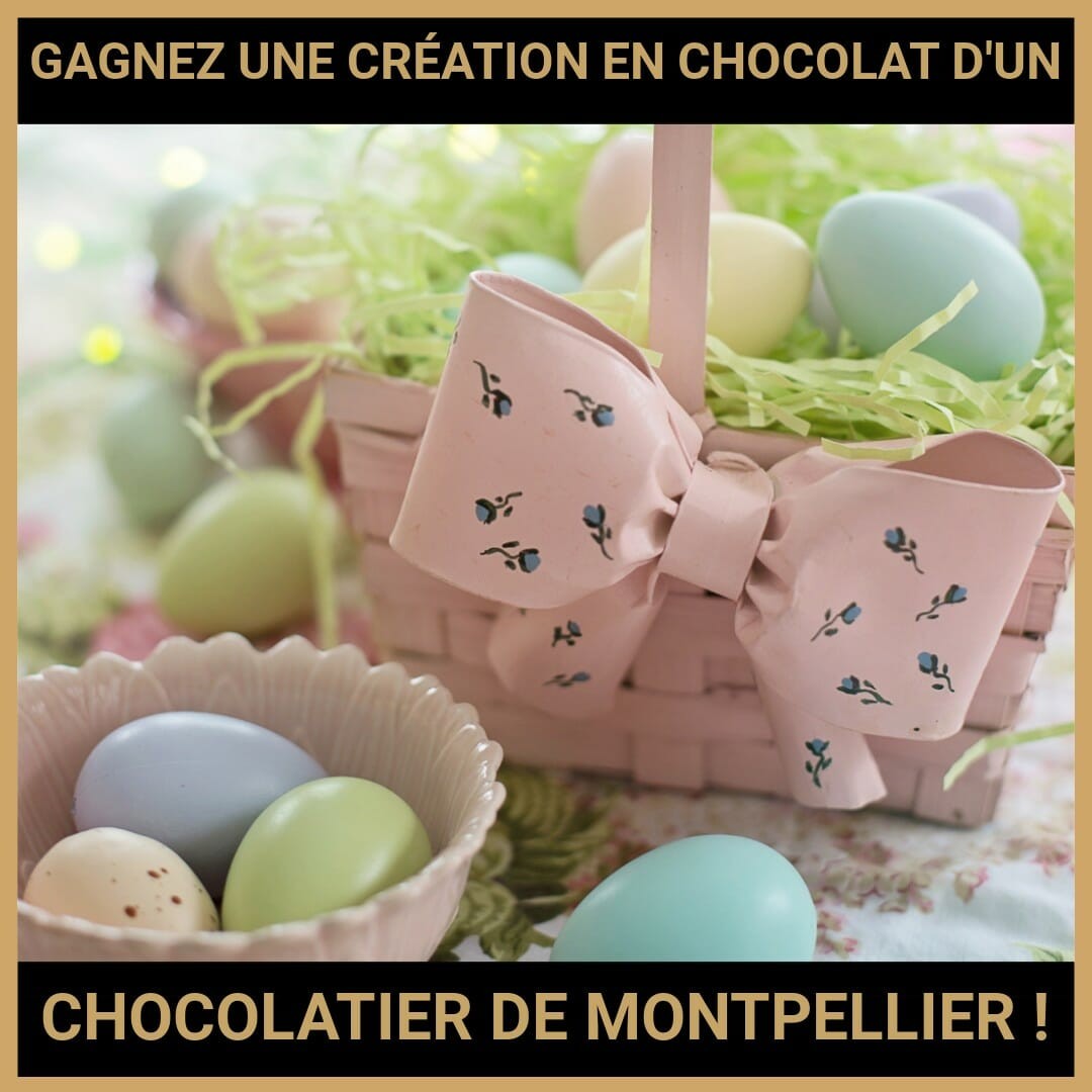 JEU CONCOURS GRATUIT POUR GAGNER UNE CRÉATION EN CHOCOLAT D'UN CHOCOLATIER DE MONTPELLIER  !
