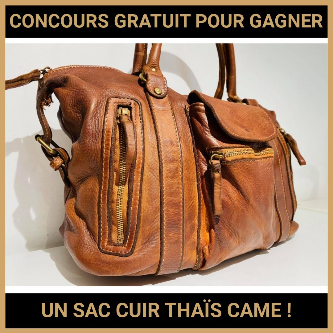 JEU CONCOURS GRATUIT POUR GAGNER UN SAC CUIR THAÏS CAME !