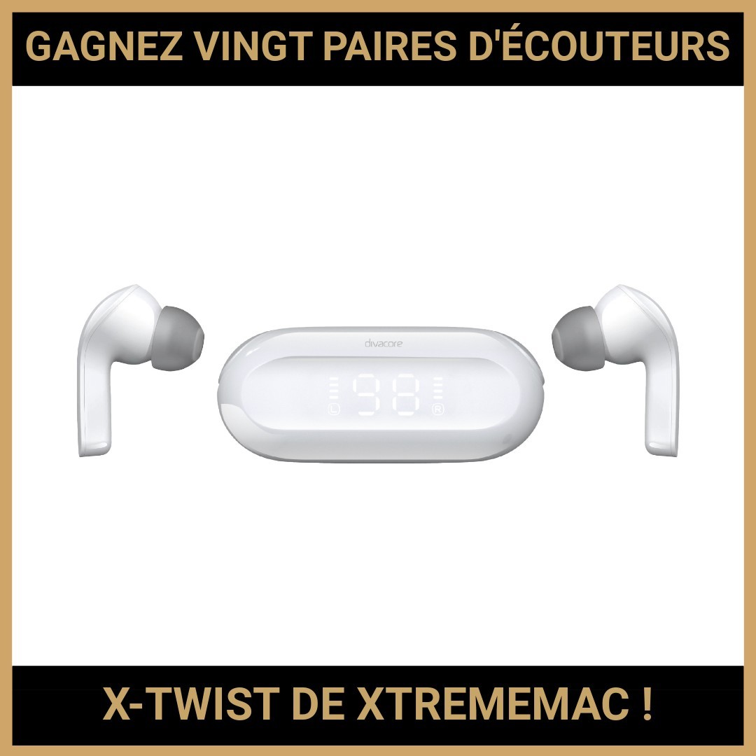 JEU CONCOURS GRATUIT POUR GAGNER VINGT PAIRES D'ÉCOUTEURS X-TWIST DE XTREMEMAC !