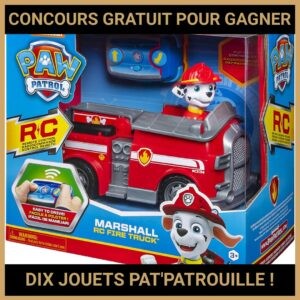 JEU CONCOURS GRATUIT POUR GAGNER DIX JOUETS PAT'PATROUILLE !