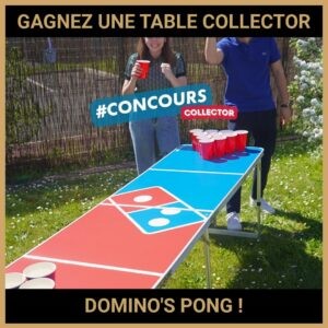JEU CONCOURS GRATUIT POUR GAGNER UNE TABLE COLLECTOR DOMINO'S PONG !